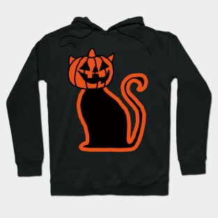 Halloween Pumpkin Cat Hoodie